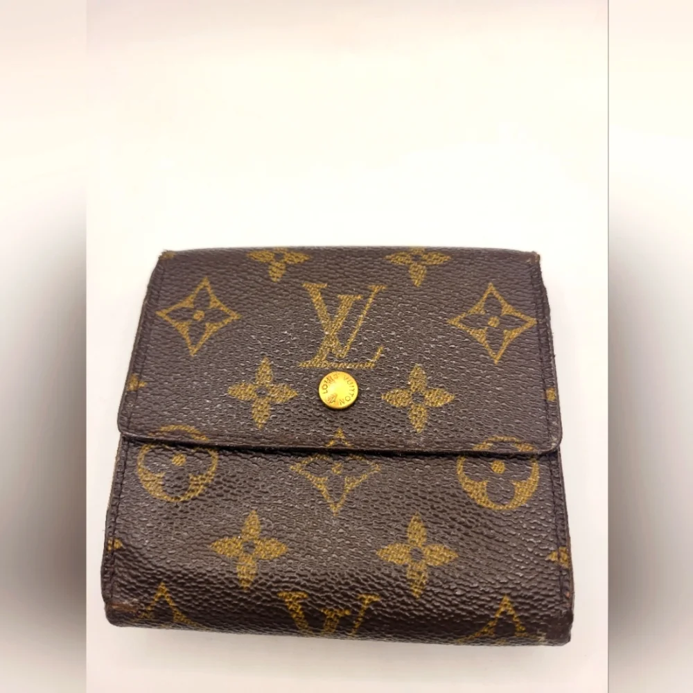 Louis Vuitton Brown Monogram Trifold Porte Portefeiulle Elise Wallet